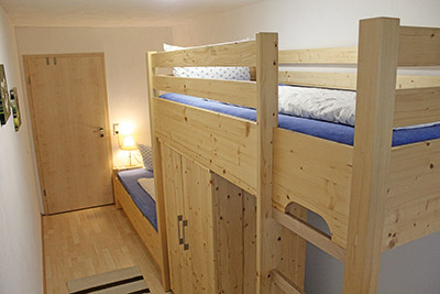 Schlafzimmer Nr. 3 mit Stockbett
